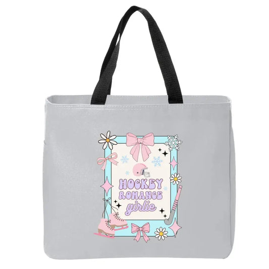Hockey Romance Girlie Tote Bag