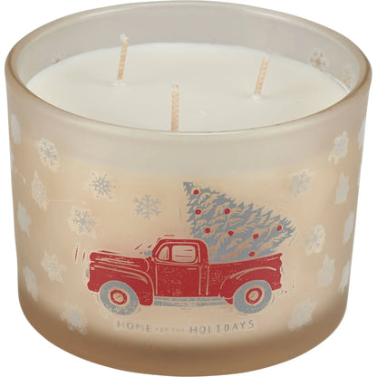 Home For The Holidays Red Truck - Peppermint Scented Christmas Candle Primitives by Kathy