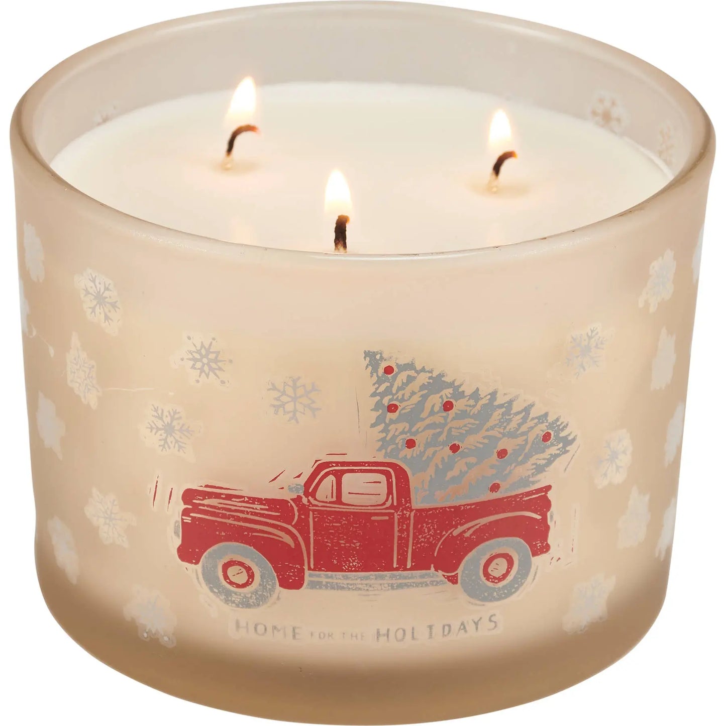 Home For The Holidays Red Truck - Peppermint Scented Christmas Candle Primitives by Kathy