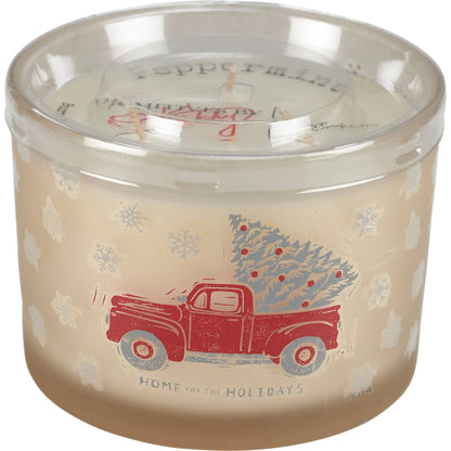 Home For The Holidays Red Truck - Peppermint Scented Christmas Candle Primitives by Kathy