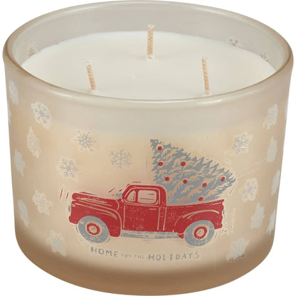 Home For The Holidays Red Truck - Peppermint Scented Christmas Candle Primitives by Kathy