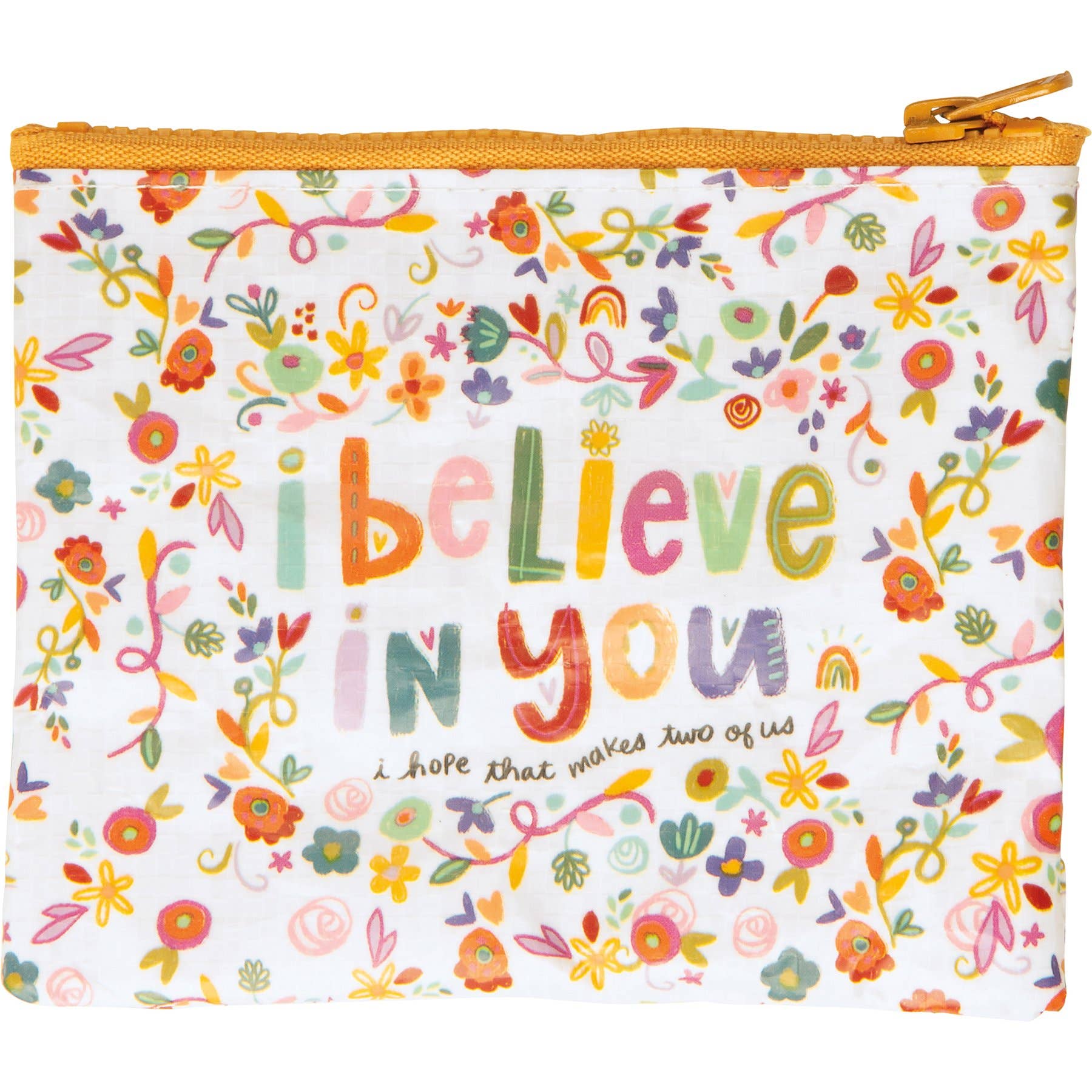 I Believe In You Zipper Pouch Primitives by Kathy