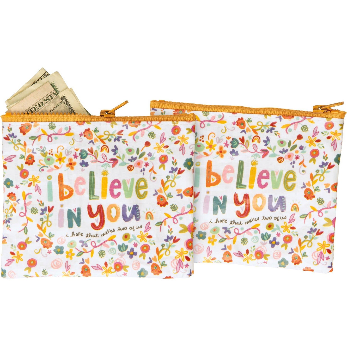 I Believe In You Zipper Pouch Primitives by Kathy