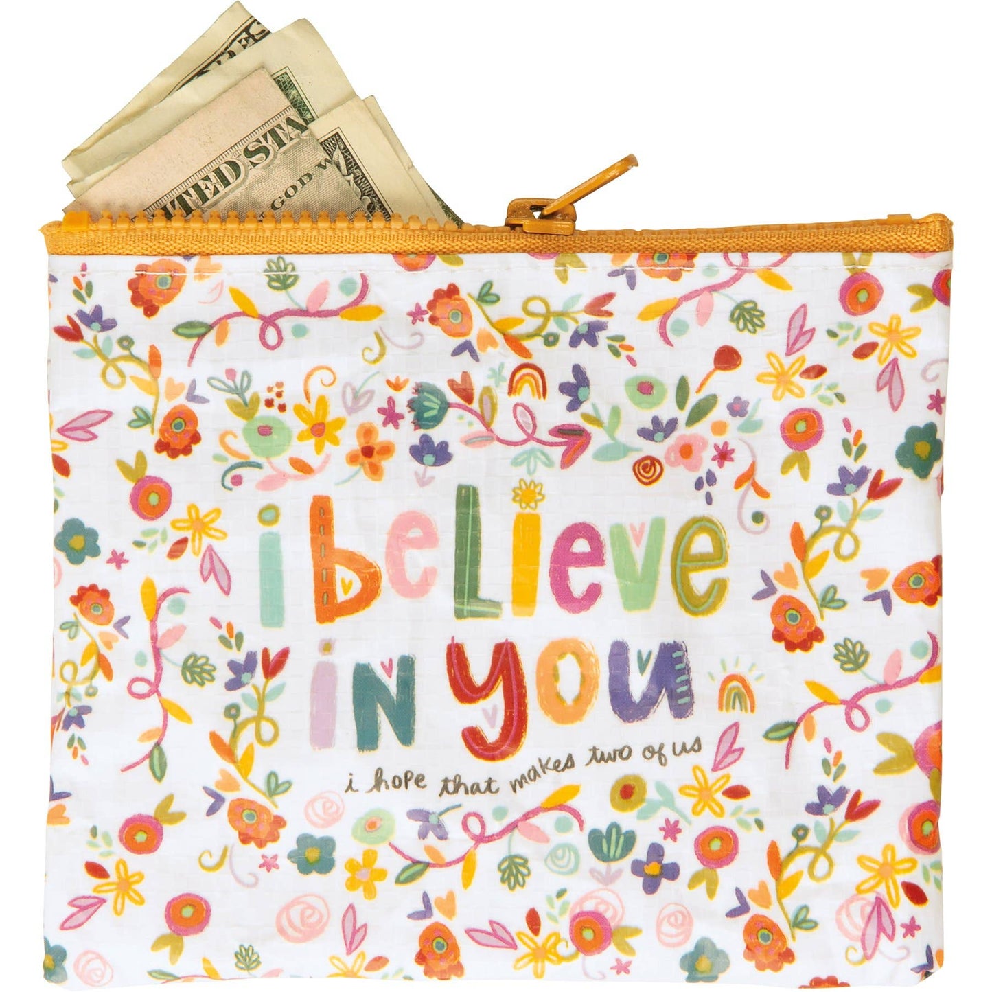 I Believe In You Zipper Pouch Primitives by Kathy