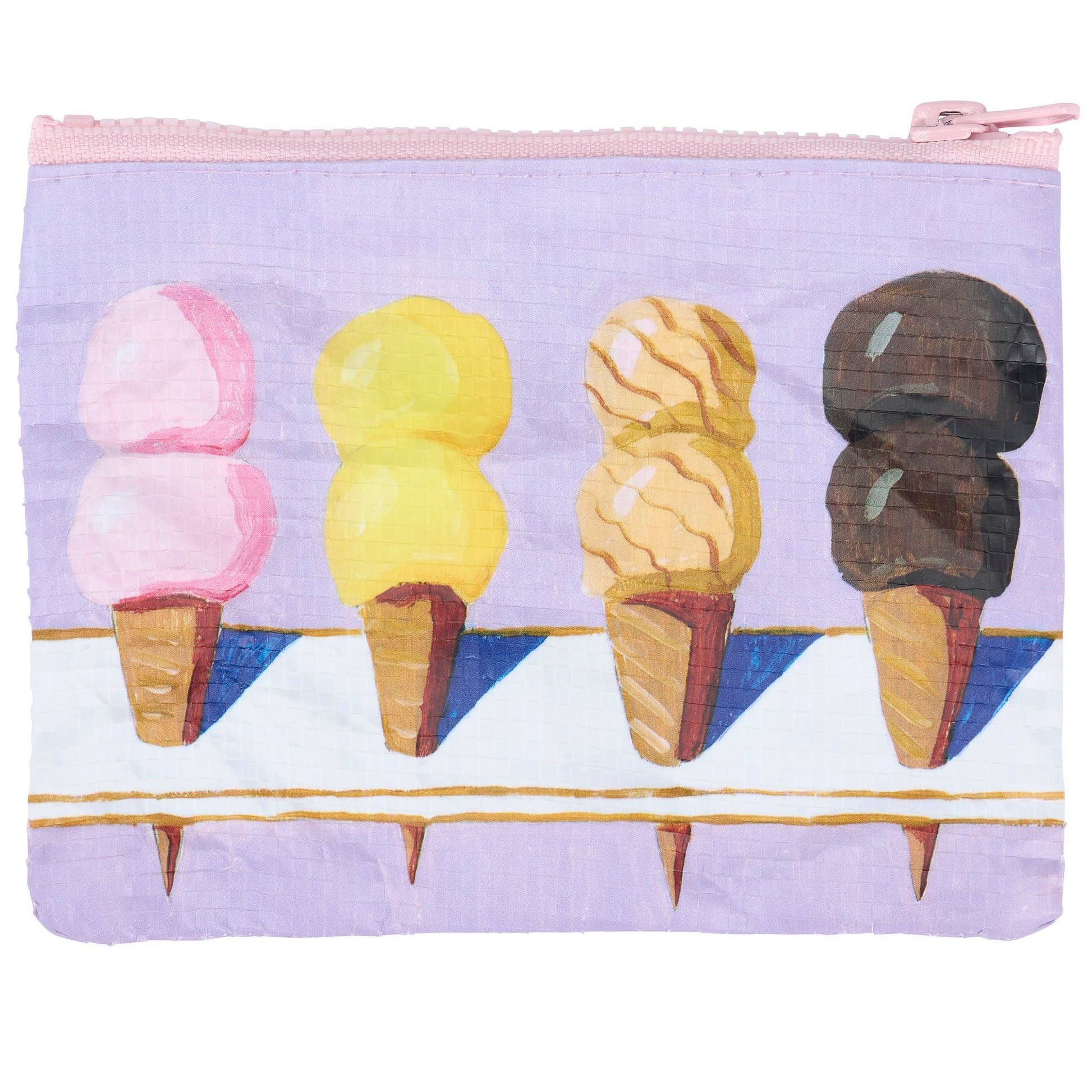 Ice Cream Cones Zipper Pouch Primitives by Kathy