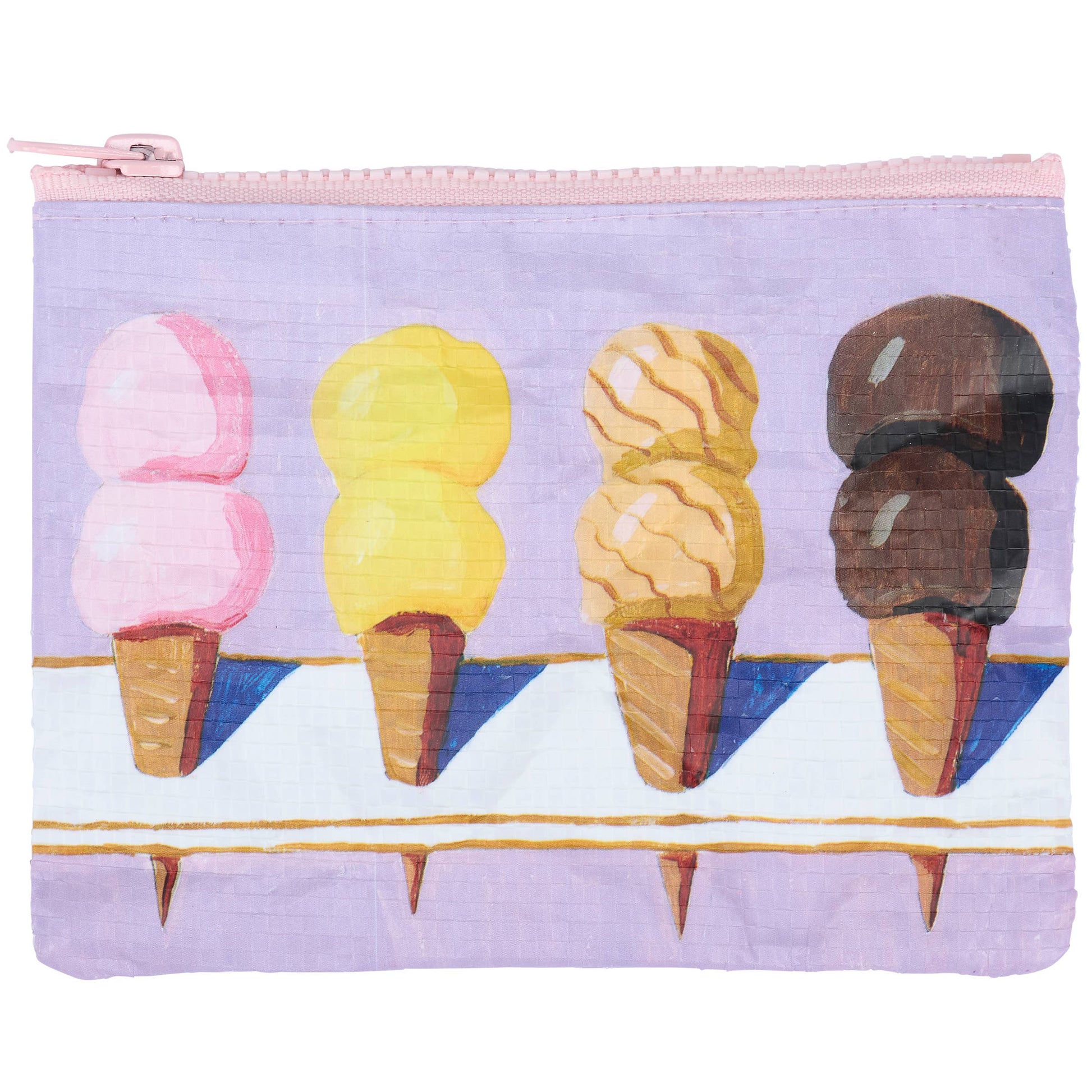 Ice Cream Cones Zipper Pouch Primitives by Kathy