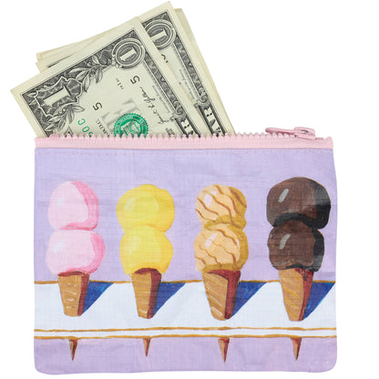 Ice Cream Cones Zipper Pouch Primitives by Kathy