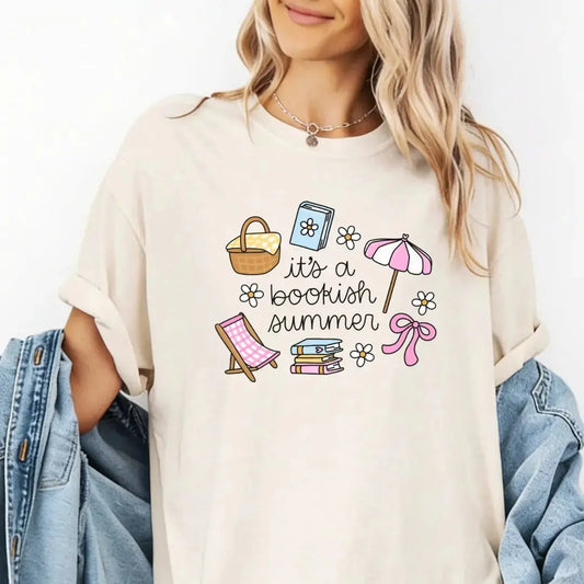 It's a Bookish Summer T-Shirt Doodles