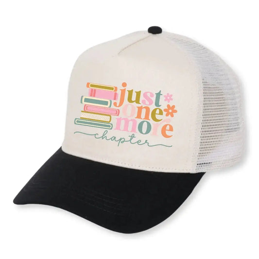 Just One More Chapter Hat Stacked Books