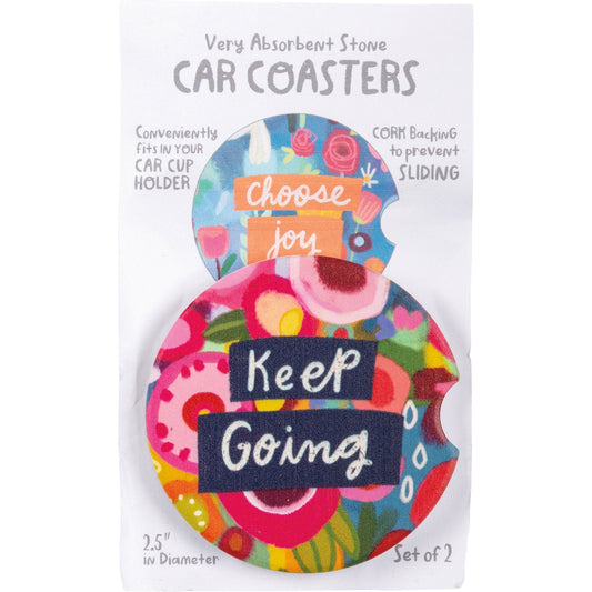 Keep Going Car Coasters Primitives by Kathy