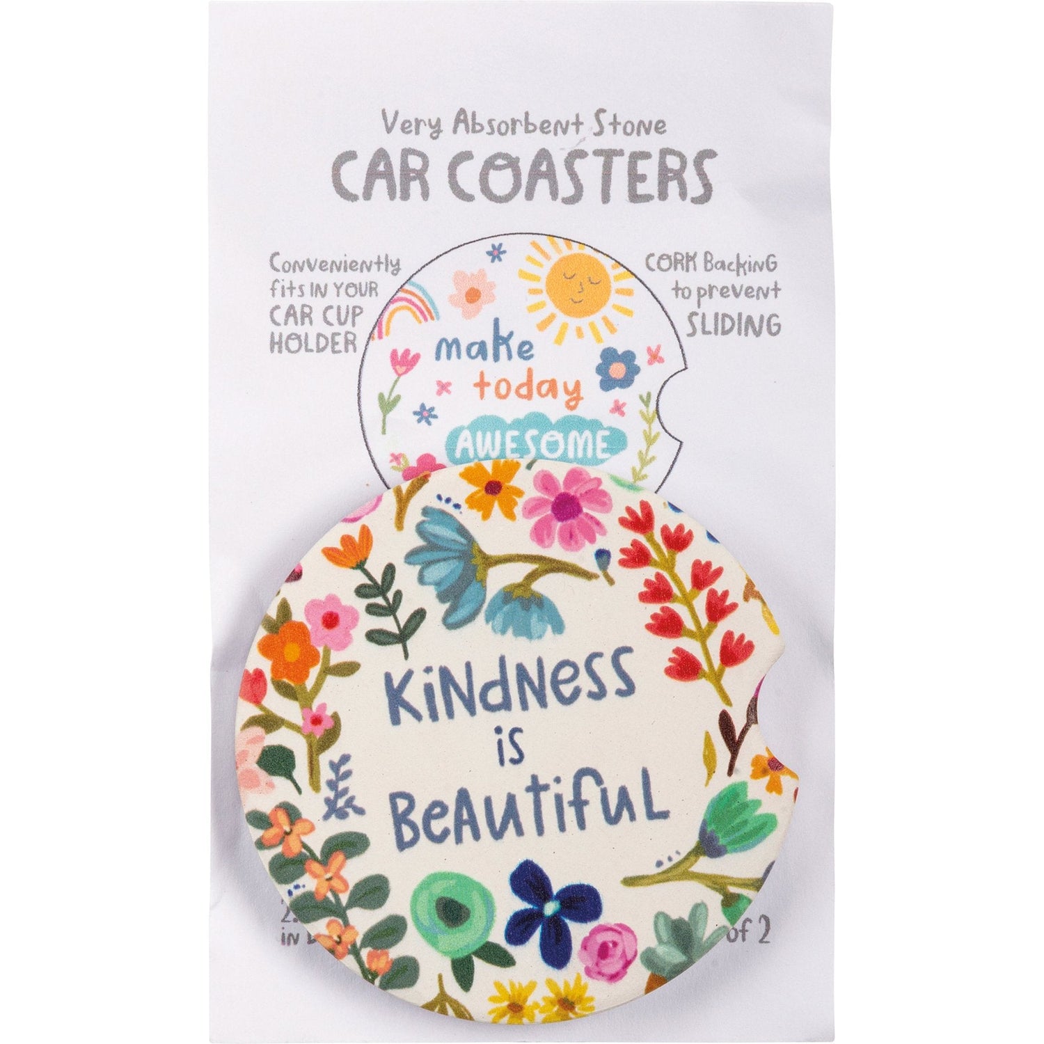 Kindness Car Coasters Primitives by Kathy