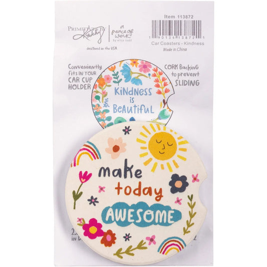 Kindness Is Beautiful Car Coasters