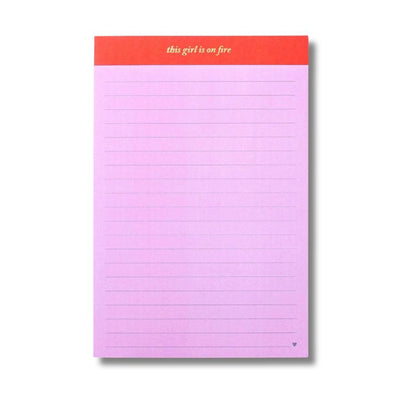 Large List Pad - "This Girl is on Fire" - 75 Sheets Taylor Elliott Designs