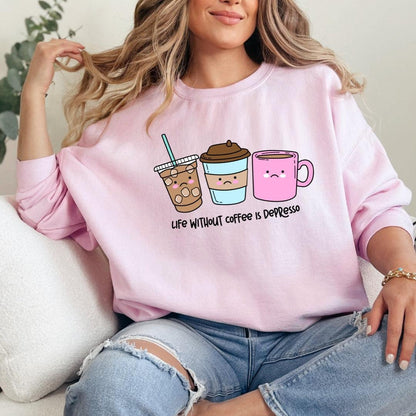 Life Without Coffee is Depresso Crewneck Sweatshirt