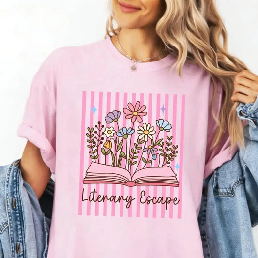 Literary Escape T-Shirt Stripes