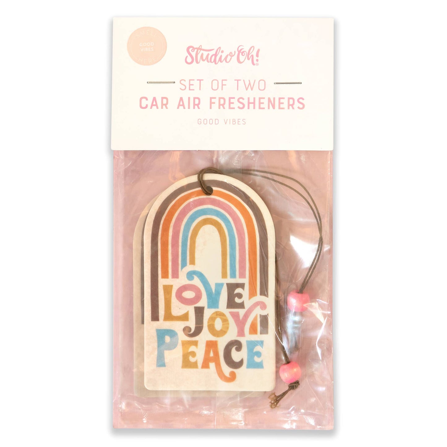 Love Joy Peace Rainbow Car Air Freshener Studio Oh!