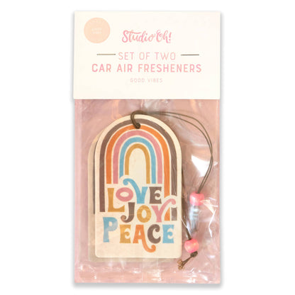Love Joy Peace Rainbow Car Air Freshener Studio Oh!