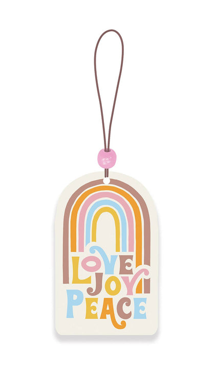 Love Joy Peace Rainbow Car Air Freshener Studio Oh!