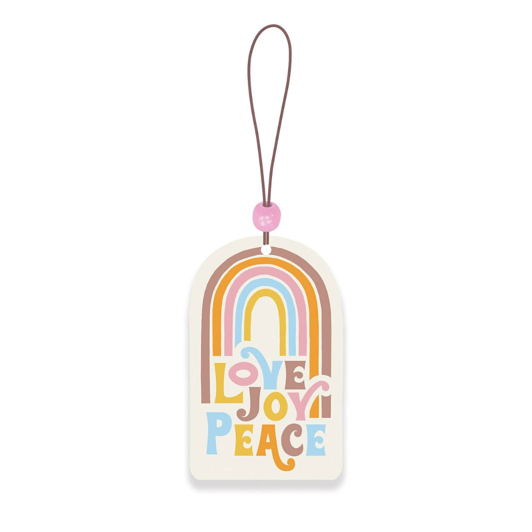 Love Joy Peace Rainbow Car Air Freshener Studio Oh!