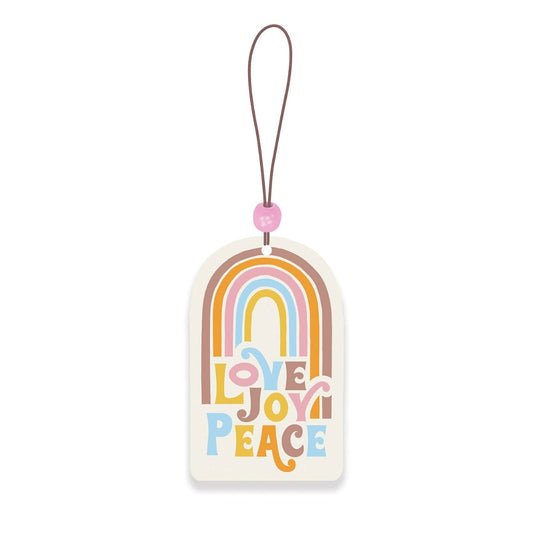 Love Joy Peace Rainbow Car Air Freshener Studio Oh!