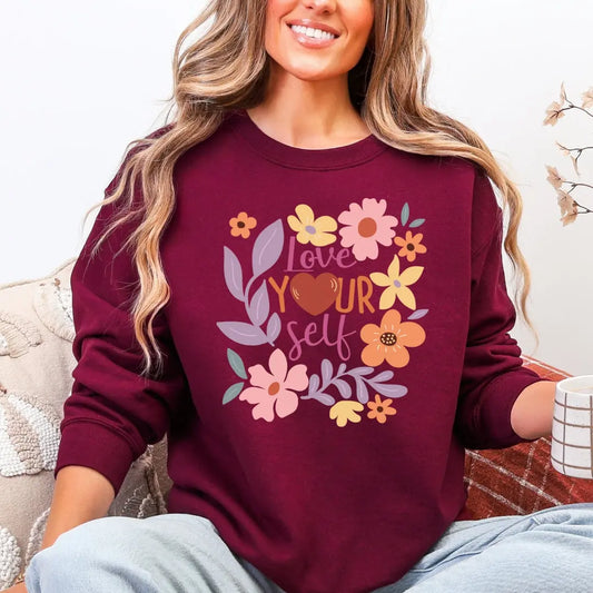 Love Yourself Crewneck Sweatshirt - Just So Happy