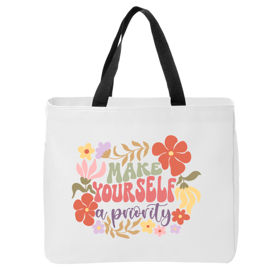 Positivity Floral Tote Bags