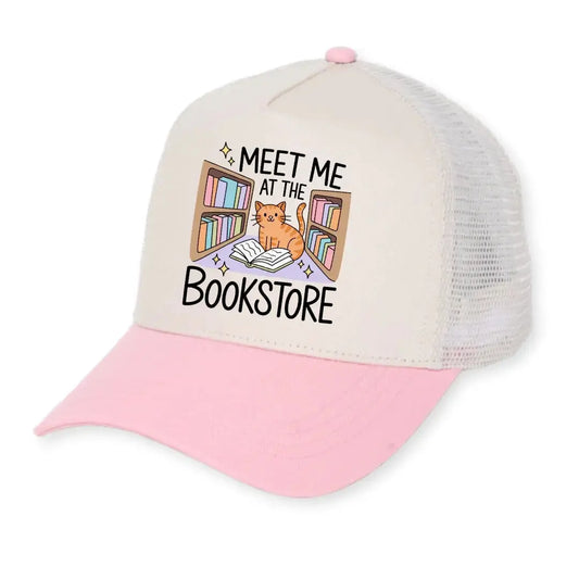 Meet Me at the Bookstore Hat with Cat
