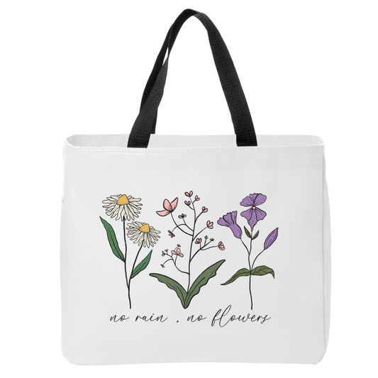 Positivity Floral Tote Bags