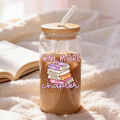 One More Chapter Bookish 16 oz. or 20 oz. Glass Can Cup