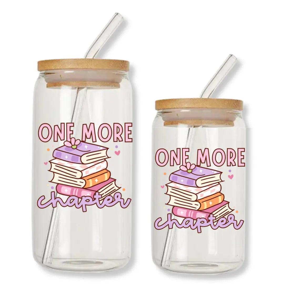 One More Chapter Bookish 16 oz. or 20 oz. Glass Can Cup