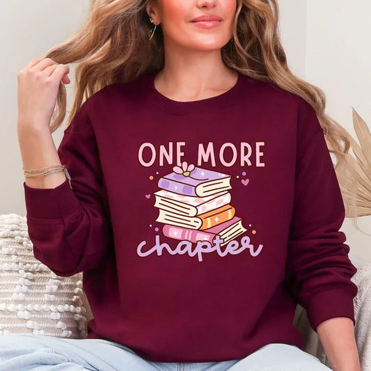 One More Chapter Bookish Crewneck Sweatshirt - Just So Happy