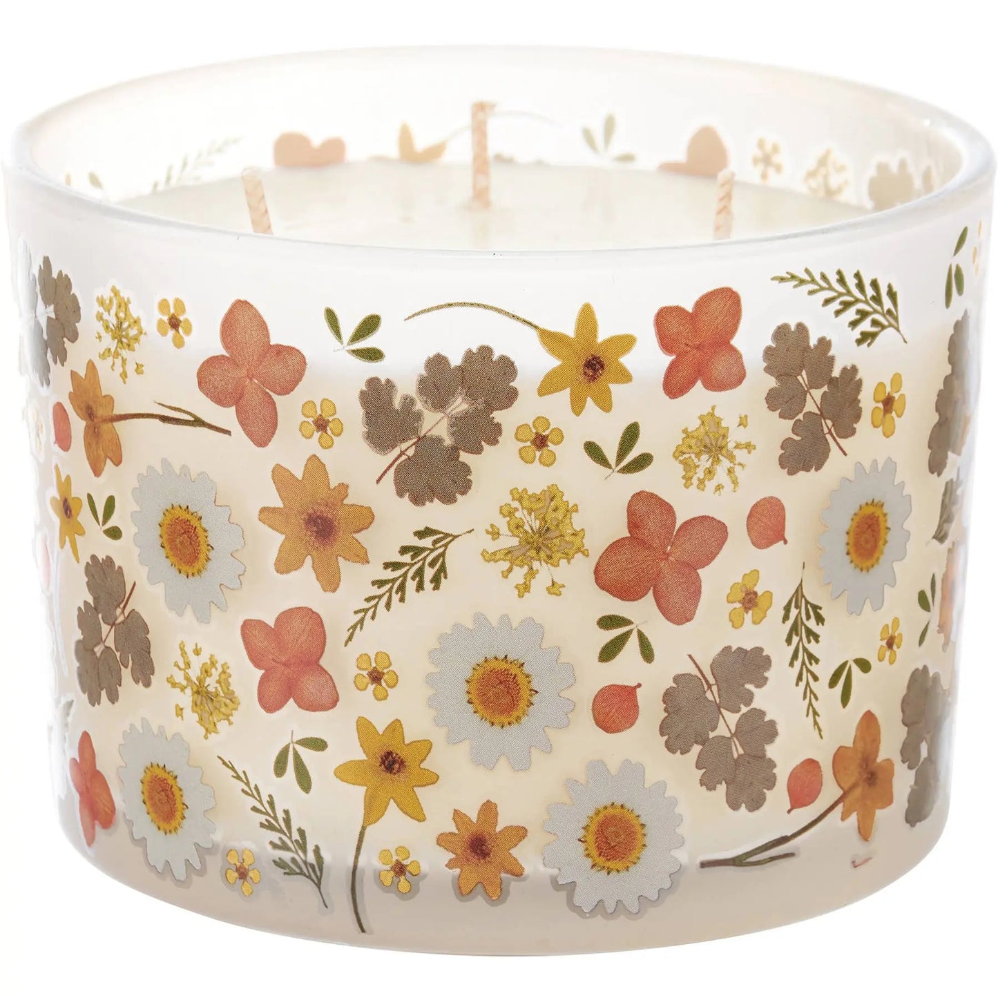 Orange Flowers Candle - Just So Happy