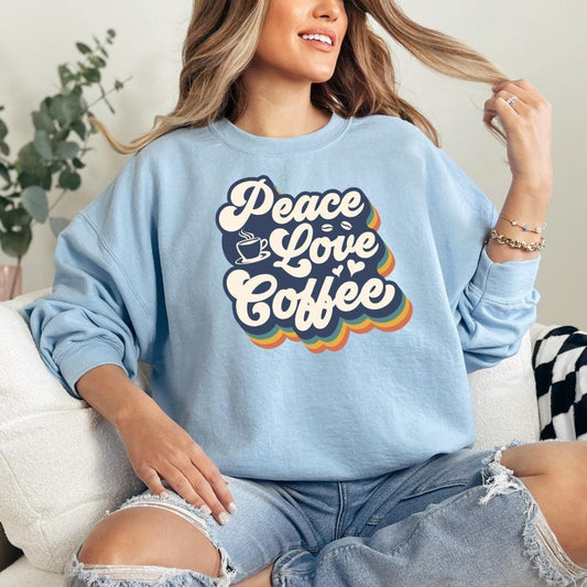 Peace Love Coffee Crewneck Sweatshirt
