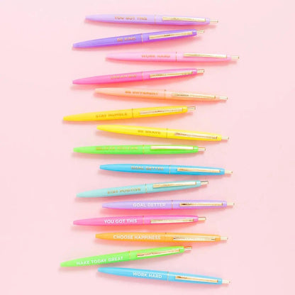 Pen Set - Motivational - Asst Colors - 10 Piece Set
