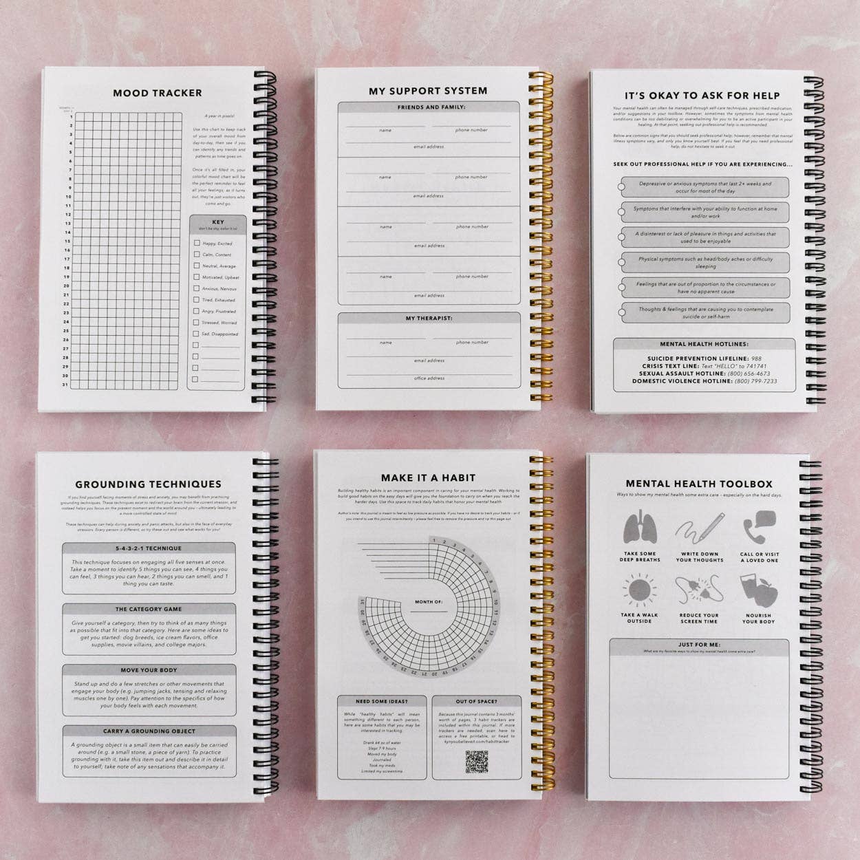 Pink Cover Mental Health Journal