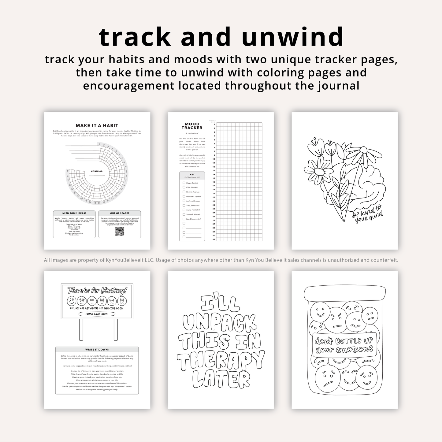 Pink Cover Mental Health Journal Kyn You Believe It