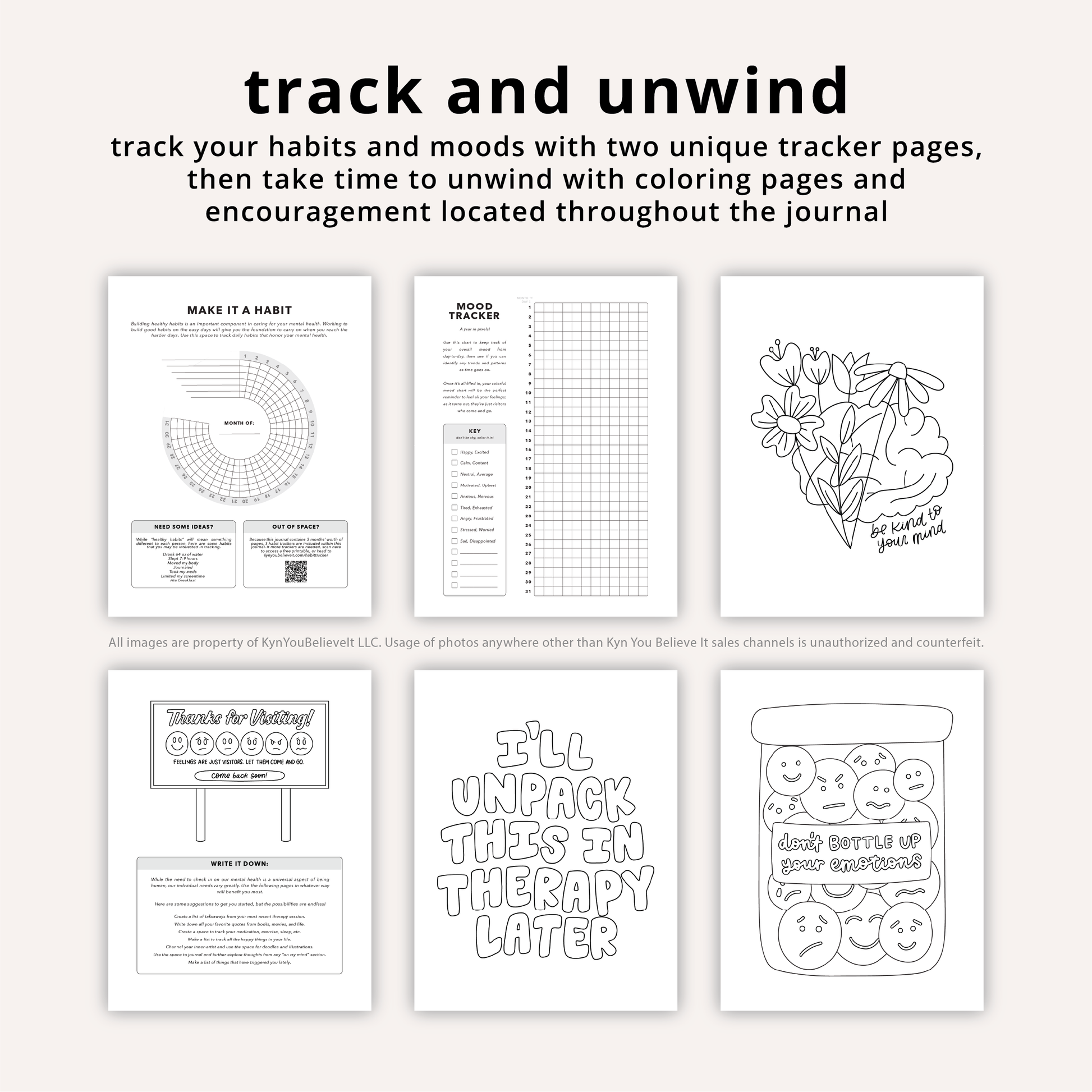 Pink Cover Mental Health Journal Kyn You Believe It