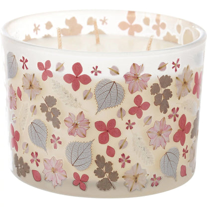 Pink Flowers Candle - Just So Happy