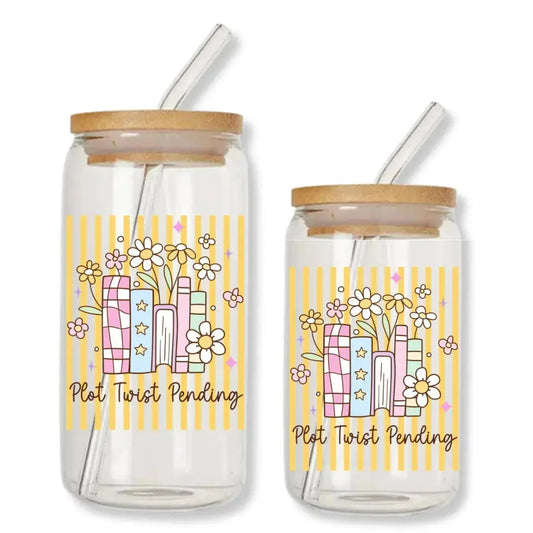 Bookish Glass Cups