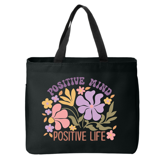 Positivity Floral Tote Bags