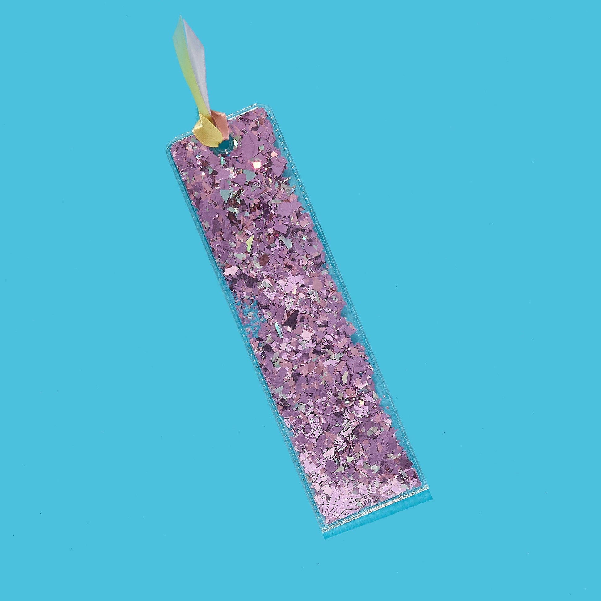 Purple Confetti + Tie Dye Ribbon Bookmark