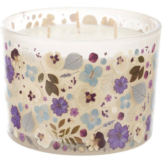 Purple Flowers Candle - Just So Happy