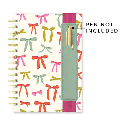 Put a Bow on It Oliver Notebook with Pen Pocket - Just So Happy