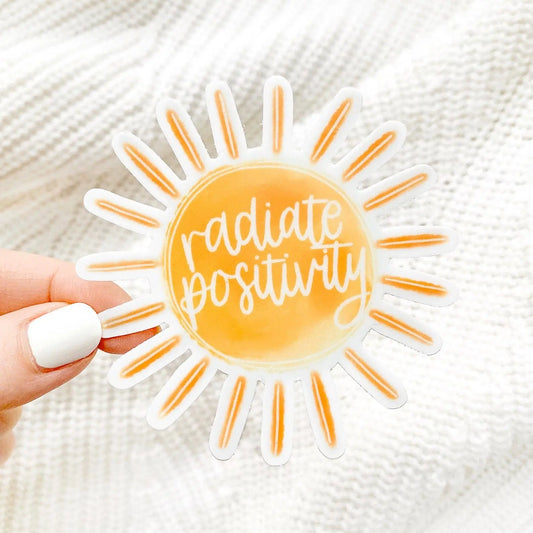 Radiate Positivity 3x3in. Sun Sticker - Just So Happy