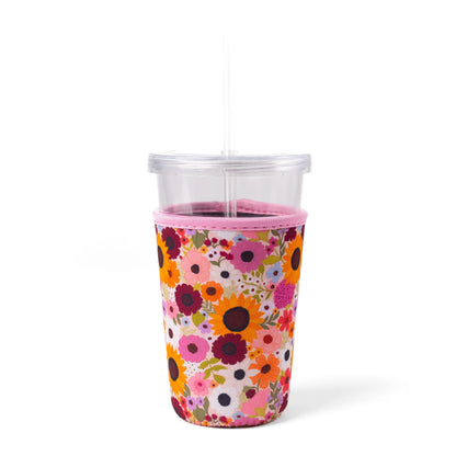 Rainbow Garden Drink Sleeve, Iced Coffee, Drink Cover
