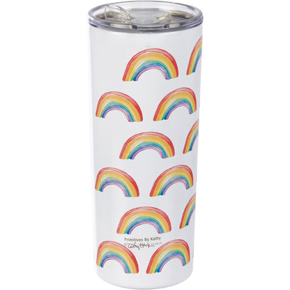 Rainbow Pattern Coffee Tumbler