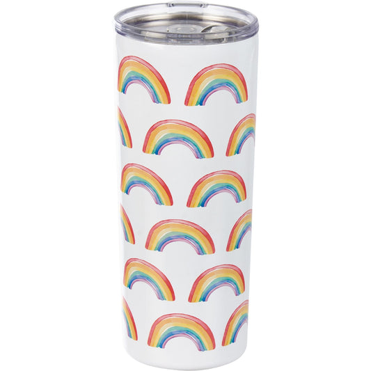 Rainbow Pattern Coffee Tumbler