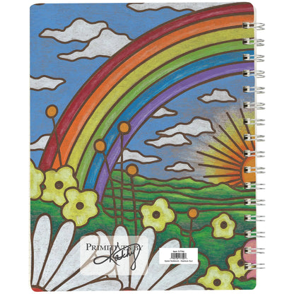 Rainbow Sun Spiral Notebook - Just So Happy