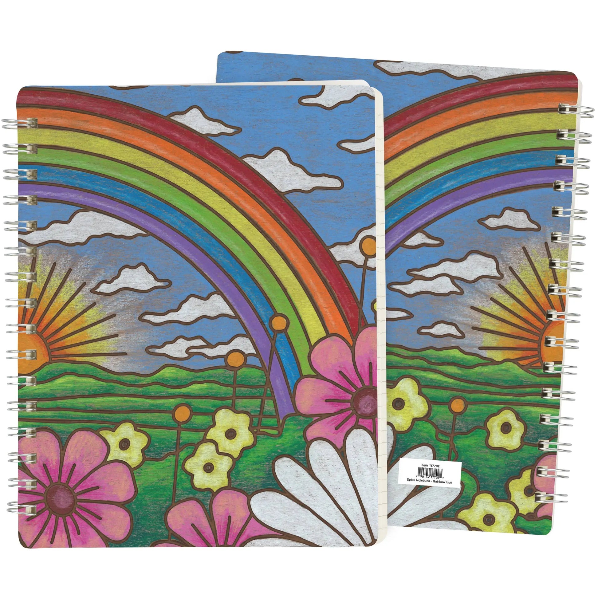 Rainbow Sun Spiral Notebook - Just So Happy