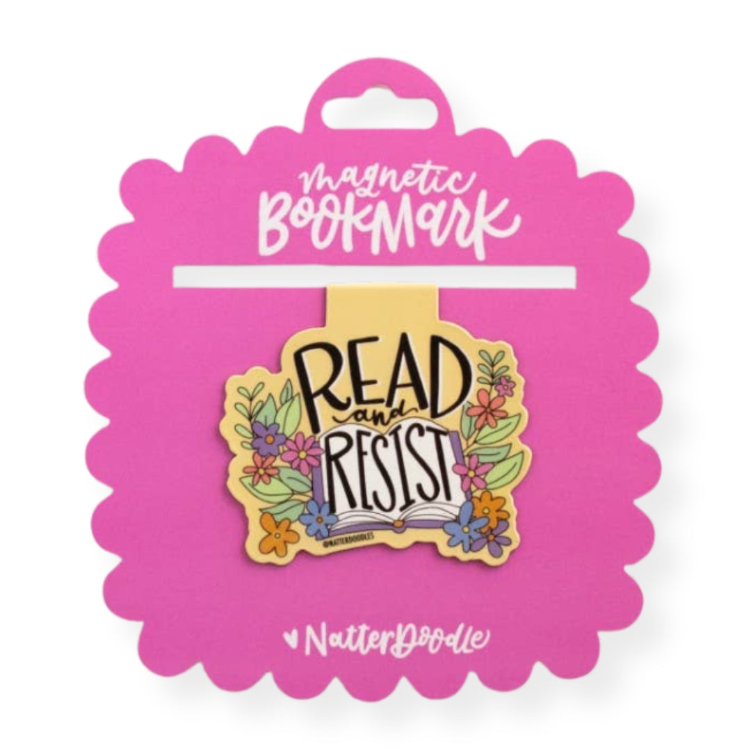 Read and Resist Magnetic Bookmark – Bookish Activist Gift NatterDoodle